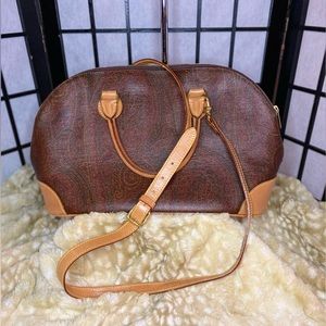 Etro Milano Handbag in Red Paisley Jacquard